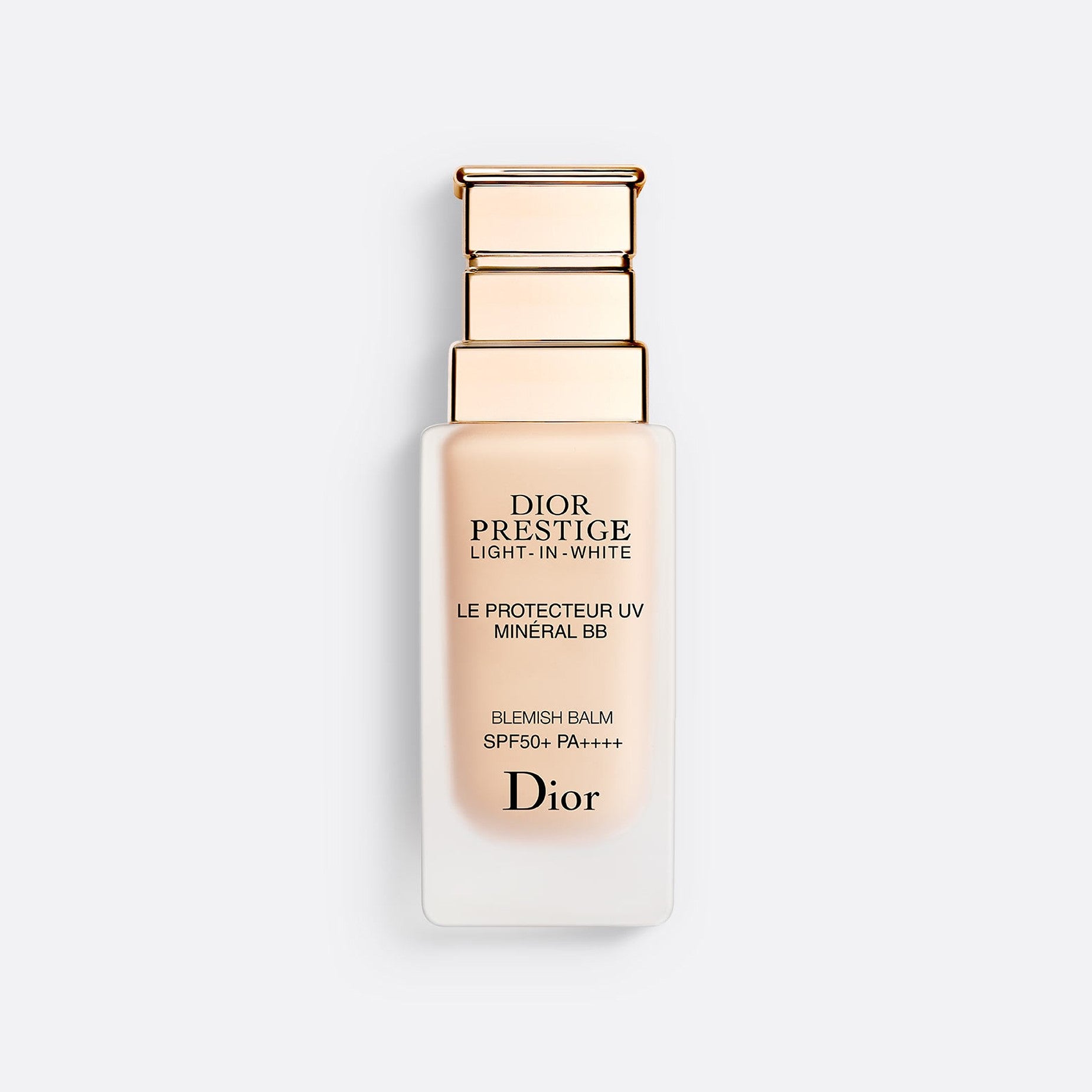 DIOR PRESTIGE LIGHT-IN-WHITE LE PROTECTEUR UV MINÉRAL BB (SPF 50+ PA+++) ~ Tinted sunscreen - protective and anti-aging emulsion