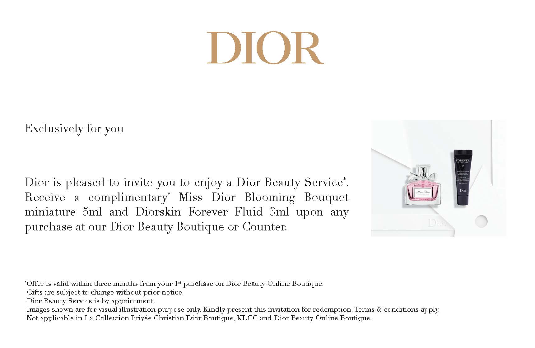 dior invitation card
