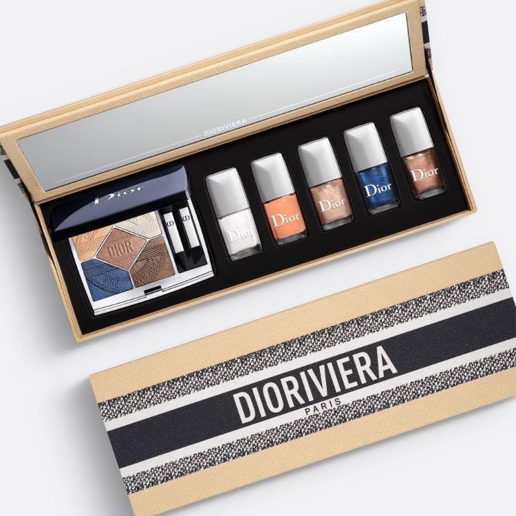 THE DIORIVIERA SET ~ Dioriviera Makeup Set - 5 Couleurs Couture Palette and Selection of 5 Dior Vernis Nail Polishes