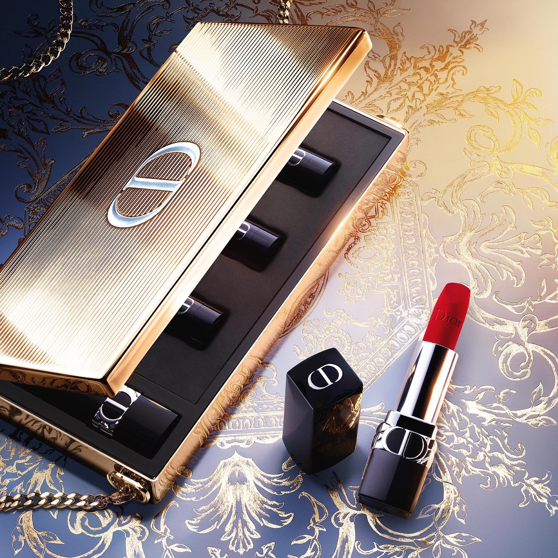 MAKEUP CLUTCH WITH CHAIN - LIMITED EDITION ~ Lipstick Collection - 1 L –  Dior Beauty Online Boutique Malaysia