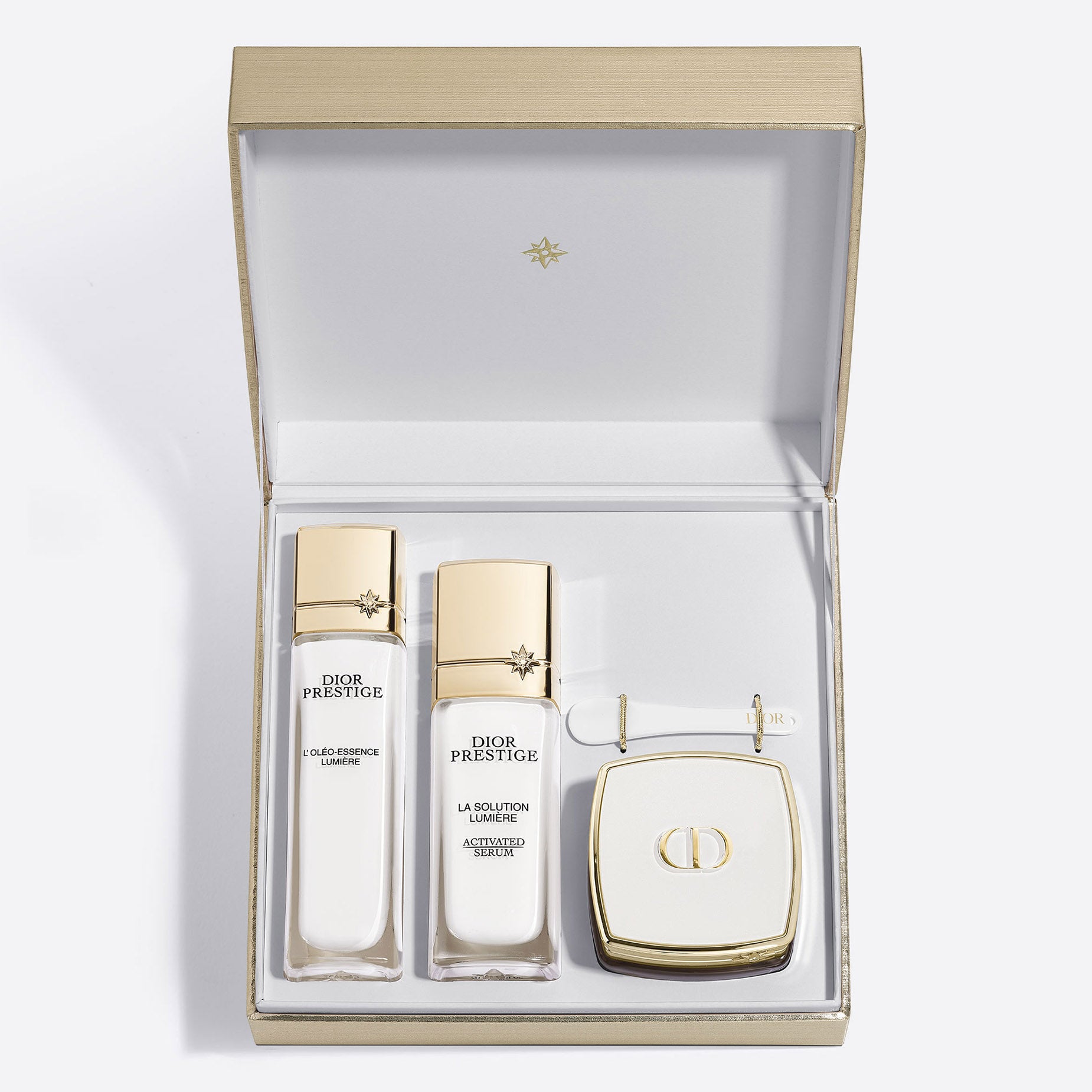 Dior Prestige – The Exceptional Brightening and Revitalizing Ritual ~ Facial Skincare Set – Exfoliating Lotion, Serum and Emulsion