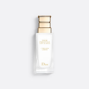 DIOR PRESTIGE LIGHT-IN-WHITE L'ÉMULSION LUMIÈRE ~ Brightening and restructuring skincare - hydrates, repairs and evens out the skin