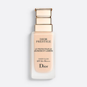 DIOR PRESTIGE LE PROTECTEUR UV JEUNESSE ET LUMIÈRE SHEER GLOW SPF 50+ PA++++ ~ Exceptional Skin-Protecting and Correcting Fluid - Face and Neck